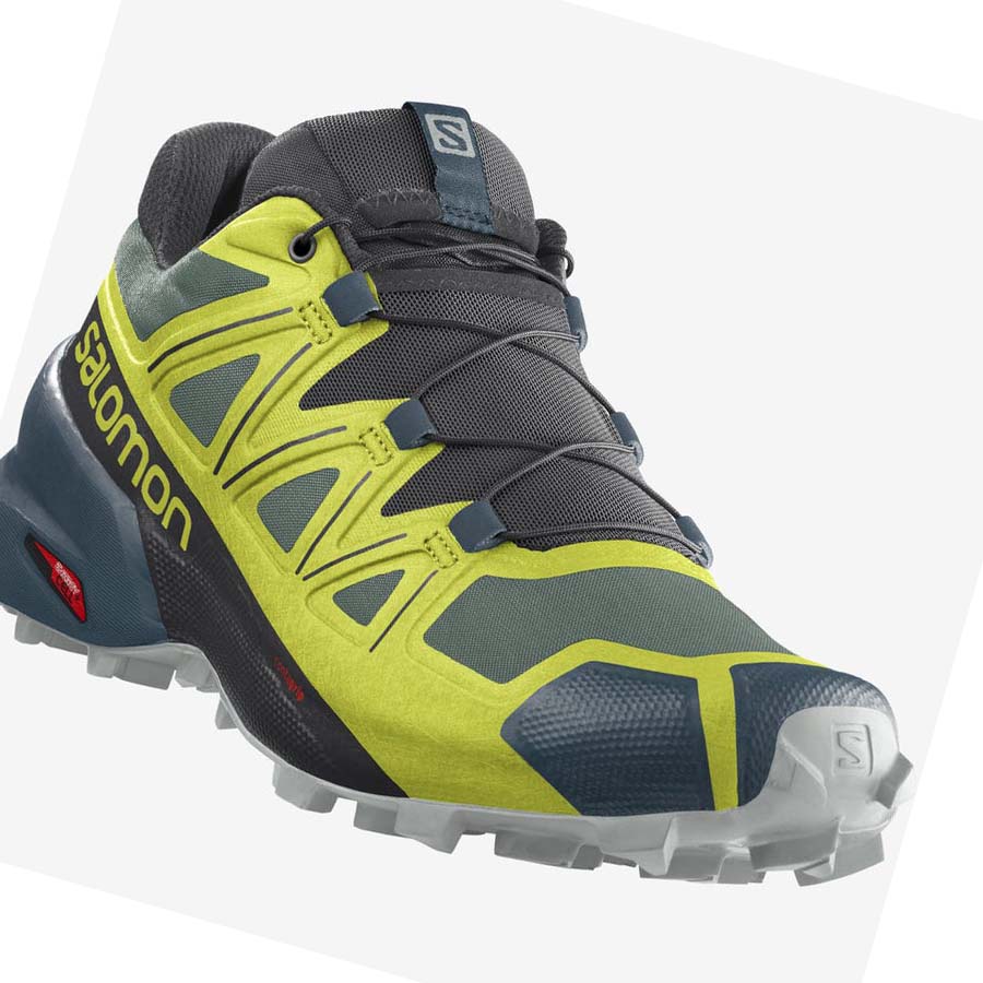 Tenis Para Trail Running Salomon SPEEDCROSS 5 Hombre Amarillos Negros | MX 3512MQZ